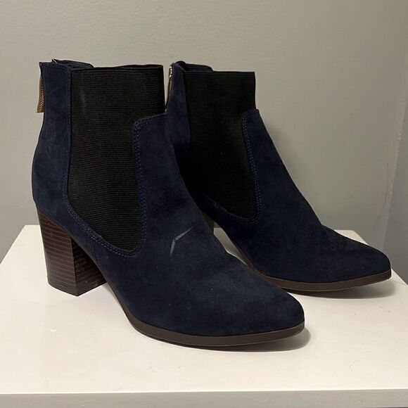 Fioni Women's Black Classic Block Heel Tight Ankle Bootie Boots Size 8 - Picture 2 of 9